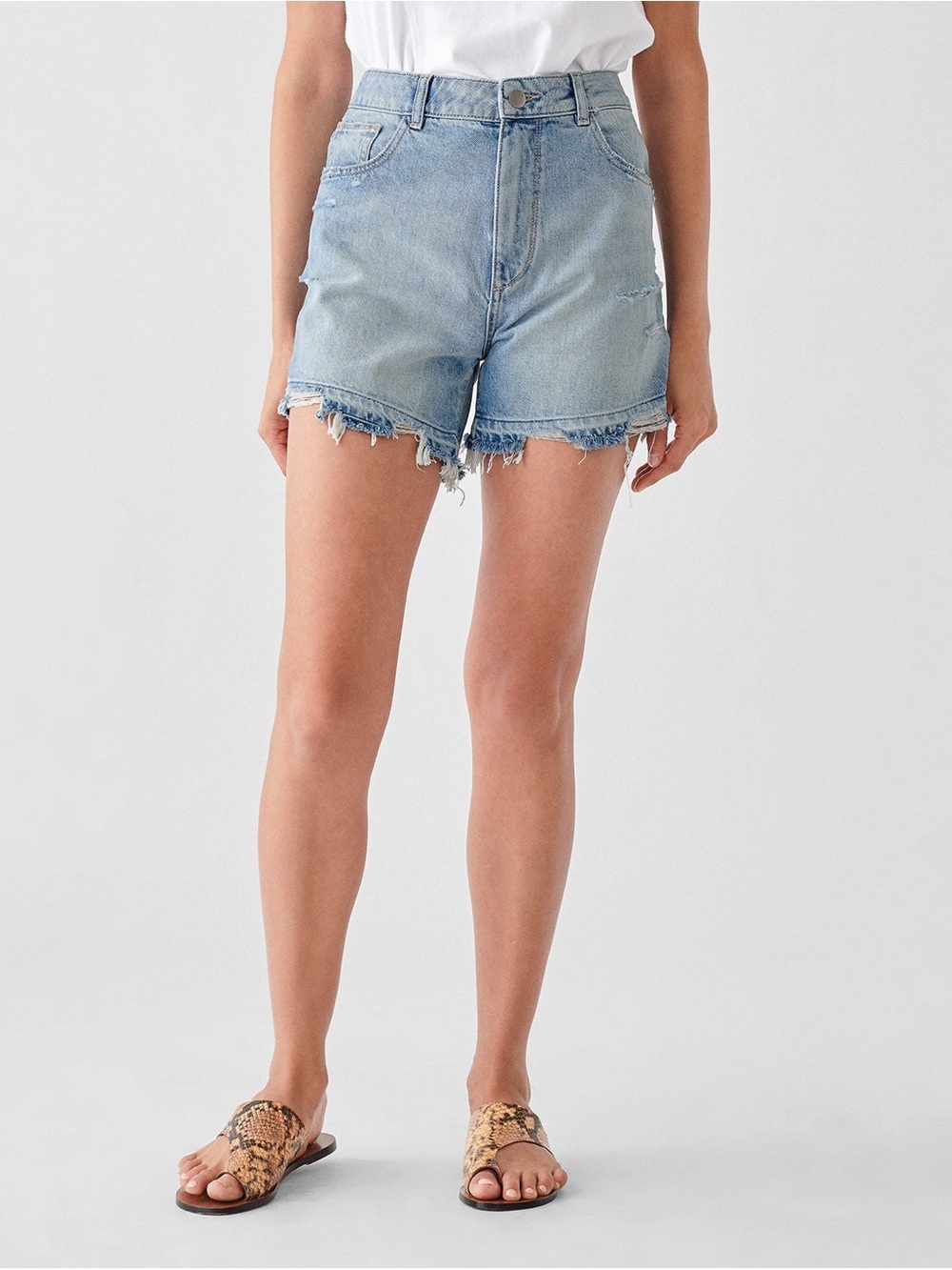 DL1961 Hepburn High Rise Wide Leg Denim Shorts Millie Size 26 NWT